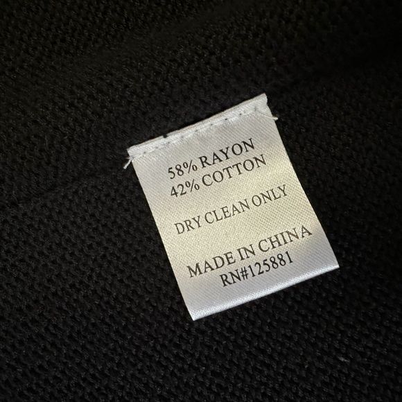 BROCHU WALKER Short Sleeve Knit Open Front Cardigan in Black #S210508 - Picture 8 of 10